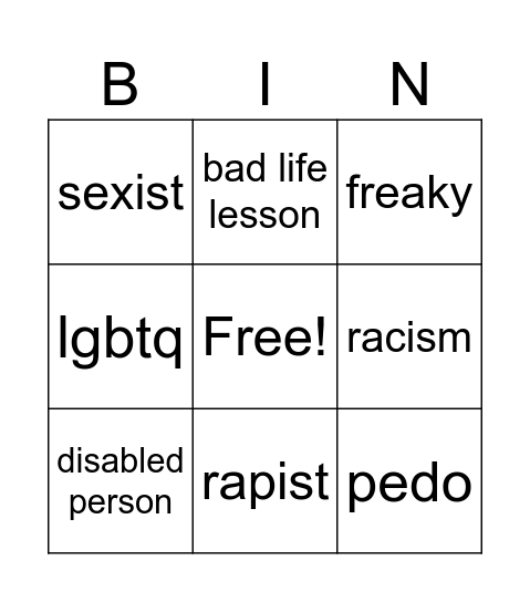 tommorws shart Bingo Card