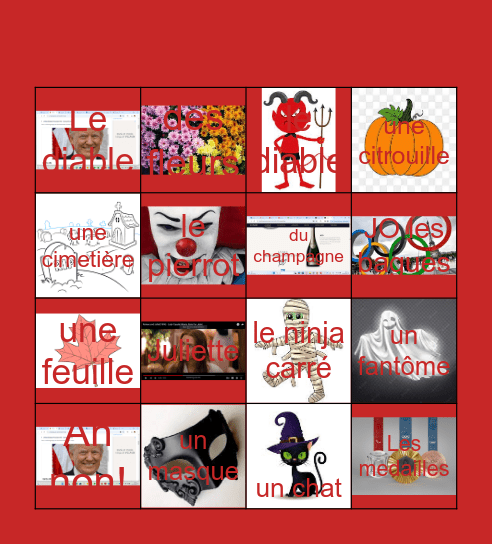 Halloween/La Toussaint Loto/Bing Bingo Card