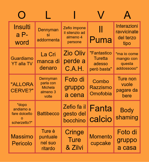 Halloween 2K24 Bingo Card