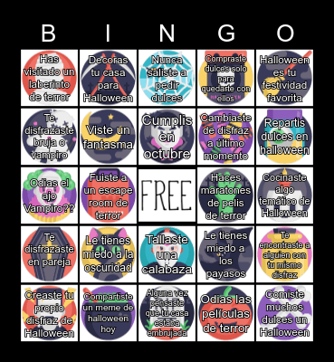 nanopay Halloween Bingo Card