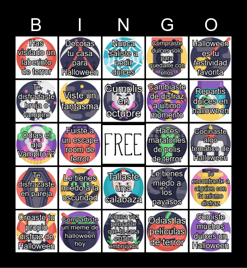 nanopay Halloween Bingo Card