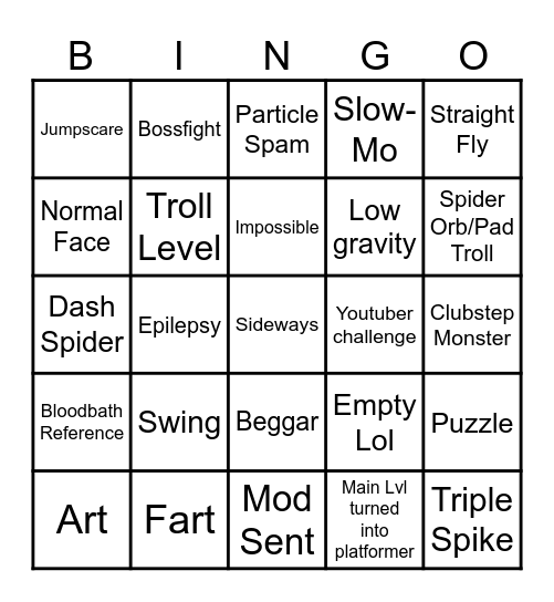 Recent tab Bingo Card