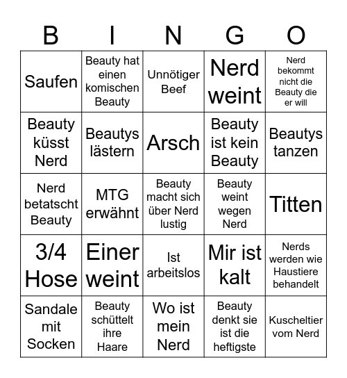 B&N Bingo Card