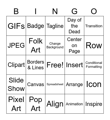 Computer Literacy Bingo Card