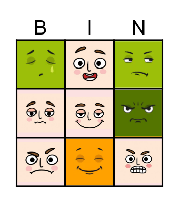 Emotions Bingo Card