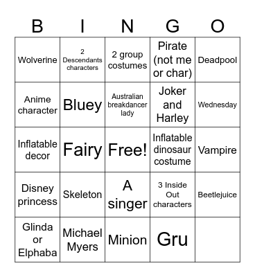 HALLOWEEN BINGO Card