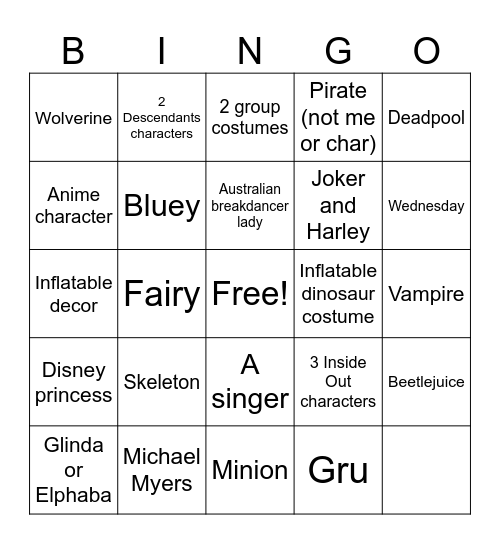 HALLOWEEN BINGO Card