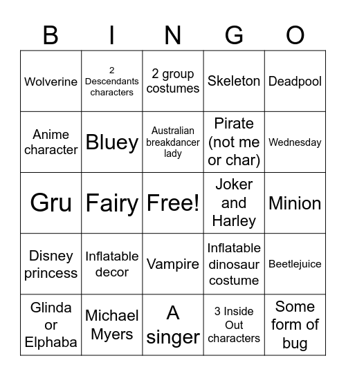 HALLOWEEN BINGO Card