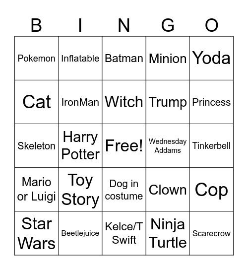 Halloween Bingo Card