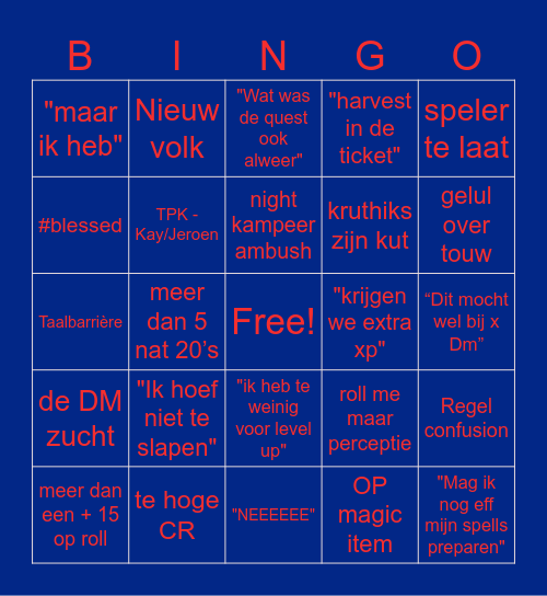 Goofy bingo Card