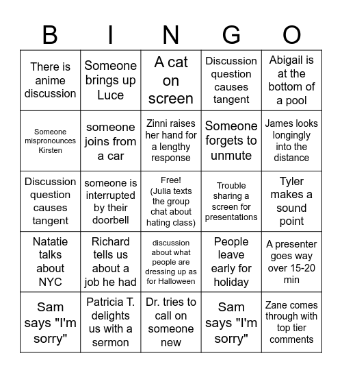 C. L iT BiNGO Card