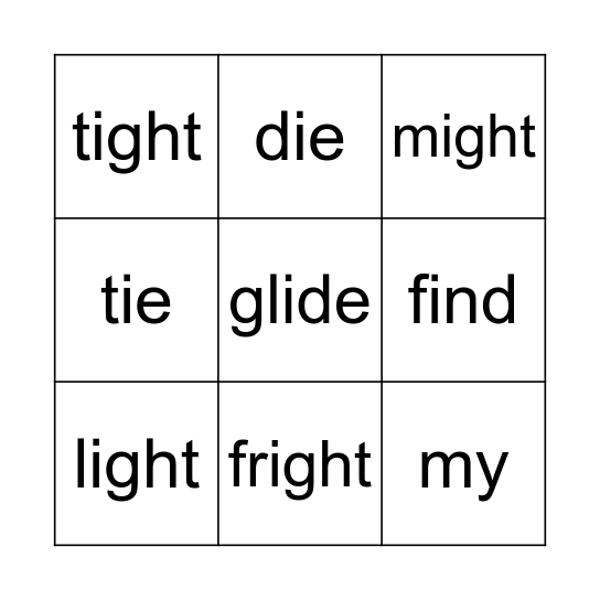 A Cry in The Dark Bingo Card