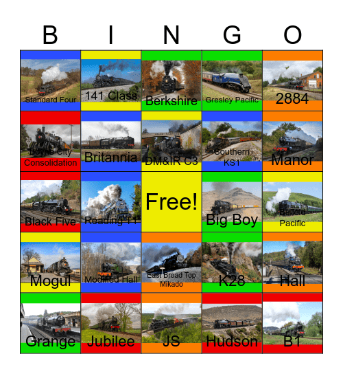 Steamin' In 2024 Bingo Card