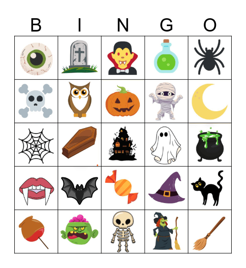 Happy Halloween Bingo Card