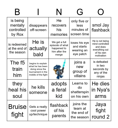 Evil Jay 2025 bingo Card