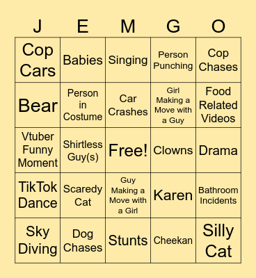 Halloween Bingo Card