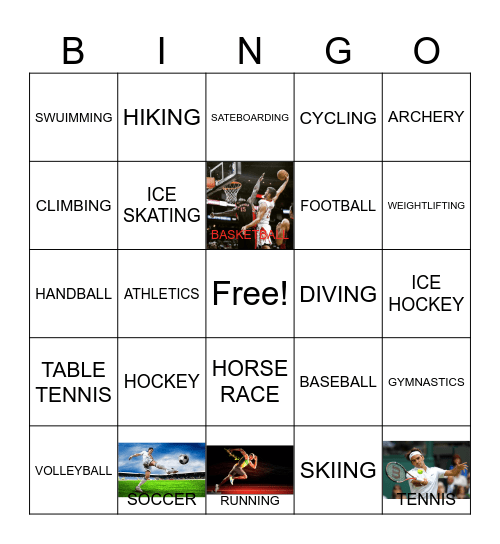 Sports Bingo Card