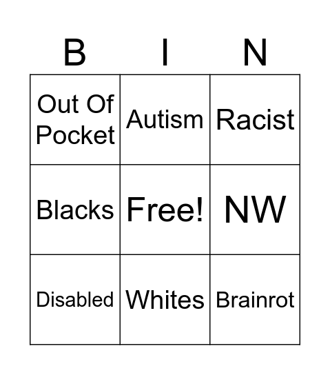 IR Bingo Card