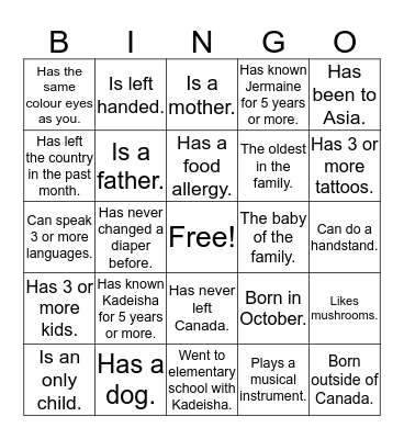 King of the Jungle Bingo!!! Bingo Card
