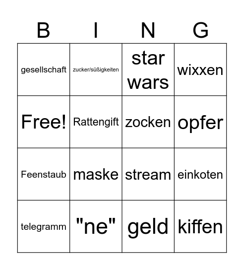 Lukas Heil Bingo Card