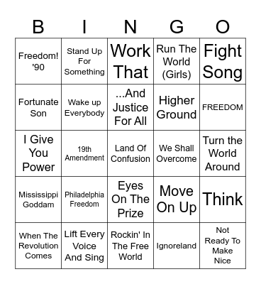 Voting/Freedom Bingo Card