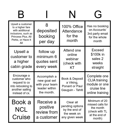 CG March Bingo Board Bingo Card