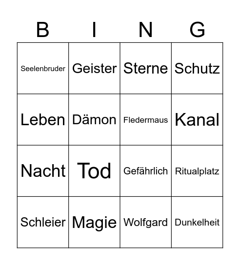 Hildi BINGO Card