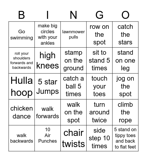 Active Bingoreac Bingo Card