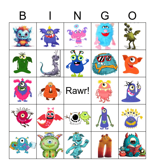 Monster Bingo Card