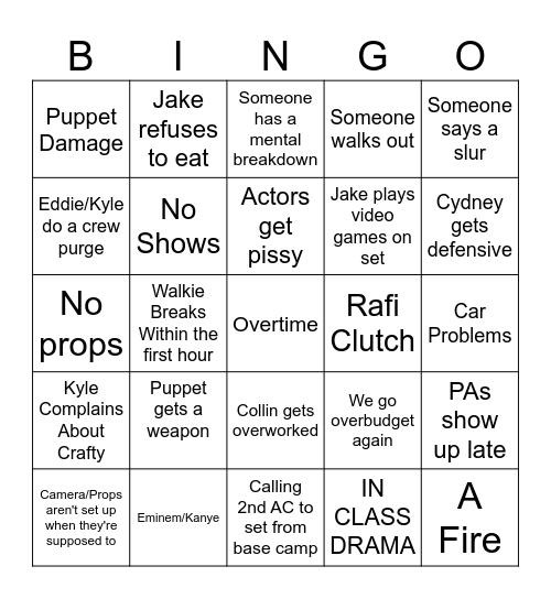 Be Happy Bingo Card