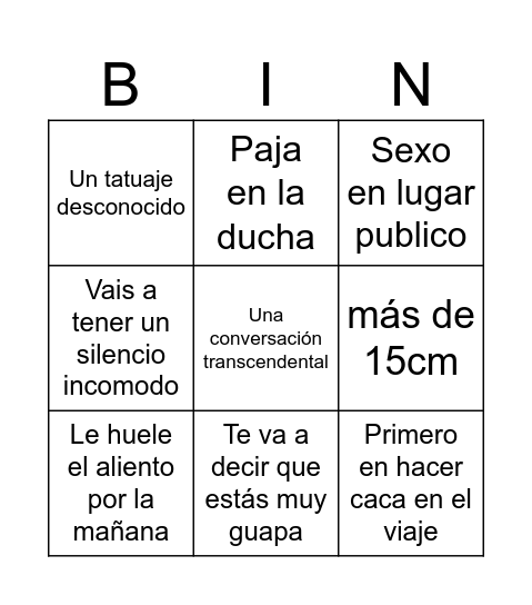 Jairo Bingo Card