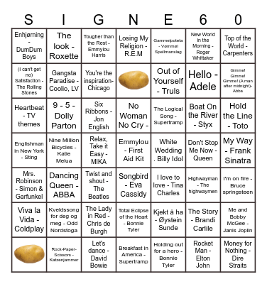 Mamma (Signe) 60 år! Bingo Card