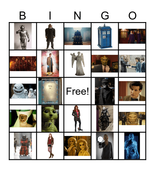 Doctor Who Bingo Card