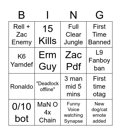 Bingo Card