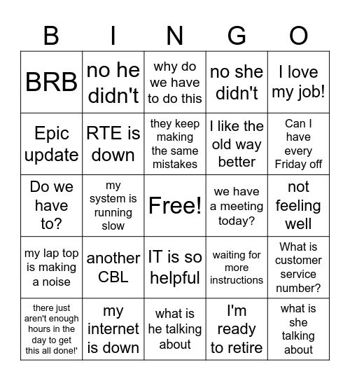 Shady BINGO-RCS Week! Bingo Card