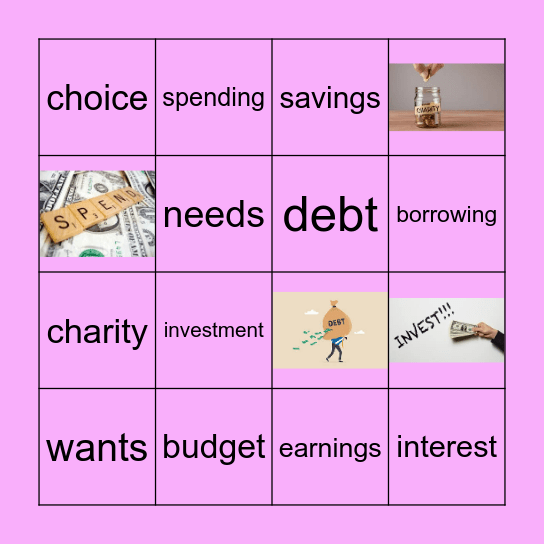 Year 5 - Decisions with money word bingo Card