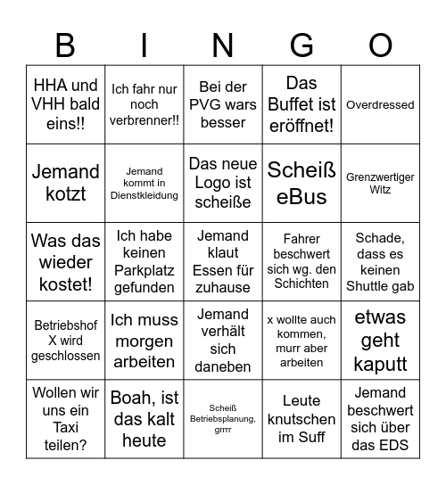 bingo.mobility Bingo Card