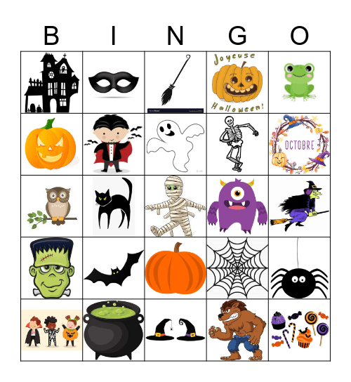 L'Halloween Bingo Card