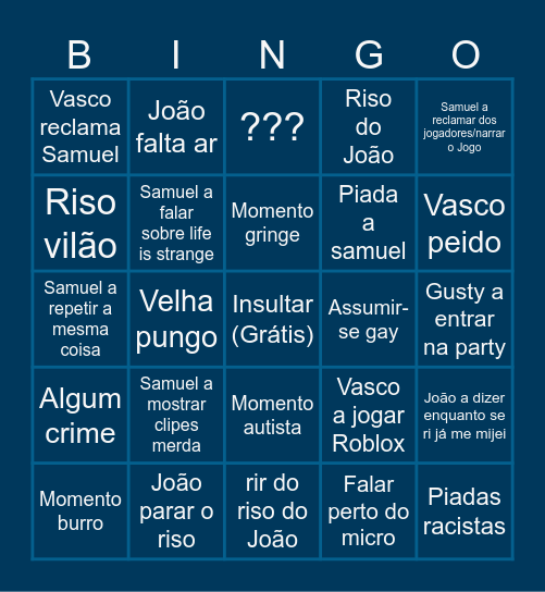 Bingo da party Bingo Card