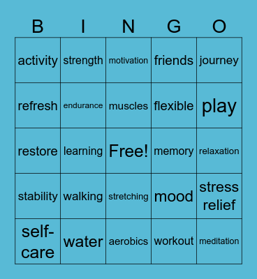 OCI WELLNESS BINGO Card