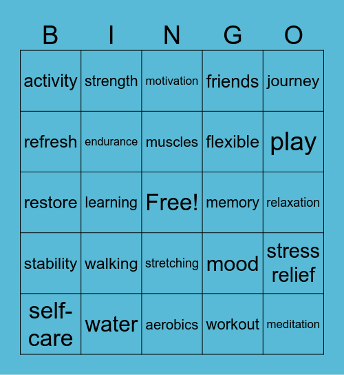 OCI WELLNESS BINGO Card