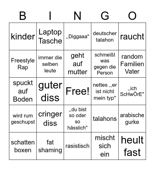 frankfurt tinder Bingo Card