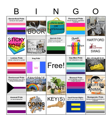 DESK BINGO PRIDE EDITION Bingo Card