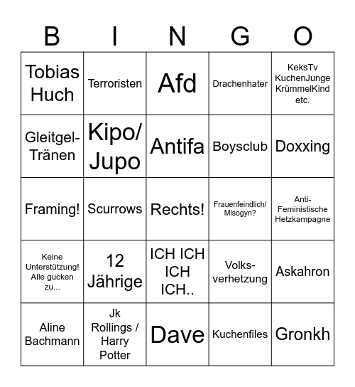 Shurjoka Bingo Card