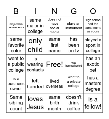 TFI National Conference Bingo! Bingo Card