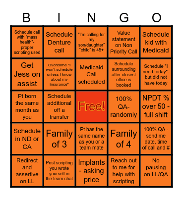 November Elephant Bingo Card