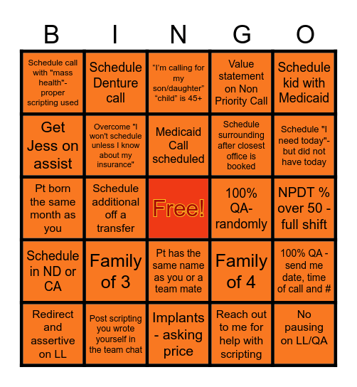 November Elephant Bingo Card