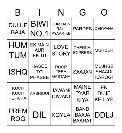 bollynite Bingo Card