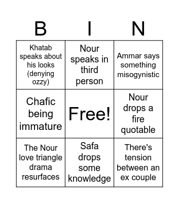 LOVE IS BLIND HABI(BINGO) Bingo Card