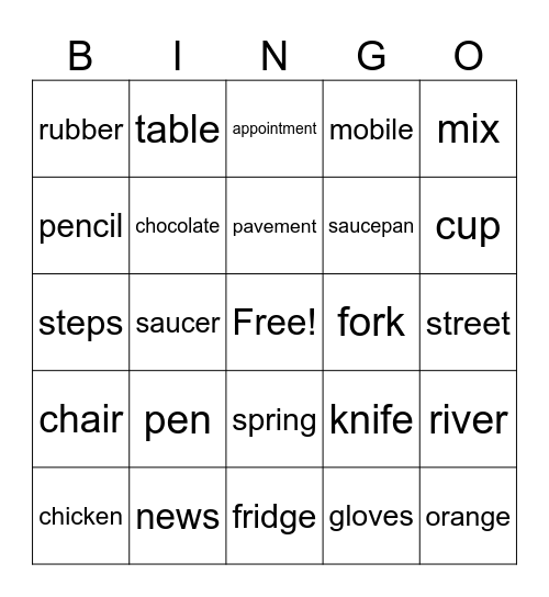 Tea cosy Bingo Card